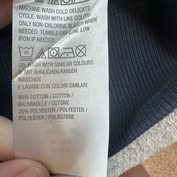 J Jason Wu Navy French Terry Hoodie with Black Contrast Lace Trim size 3XL Plus - Picture 7 of 9